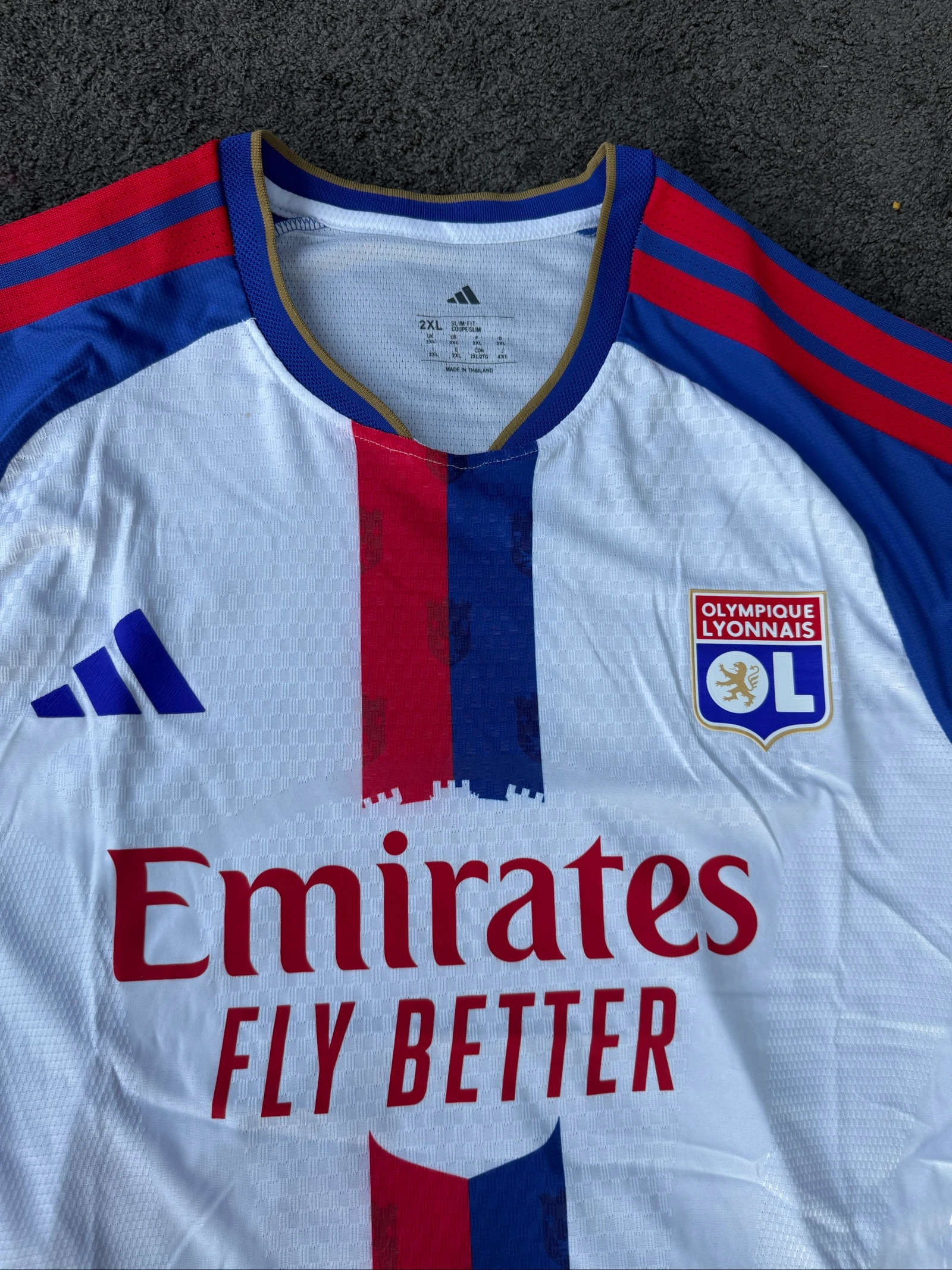 Camiseta de fútbol Olympique Lyonnais Adidas talla 2XL – nueva – photo 3